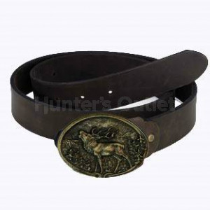 Akah Leather belt Stag 105-120 cm
